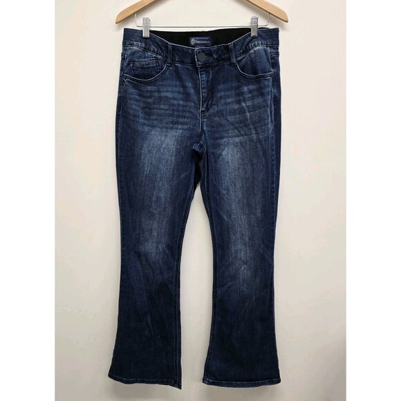 Democracy Ab Technology Bootcut Jeans Womens Size 12P Blue Stretch Denim - Picture 1 of 9